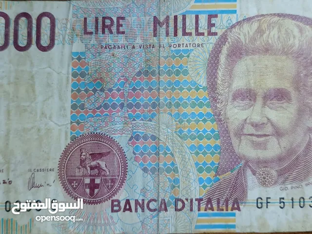 1000 ليرة ايطالي اصدار عام 1990