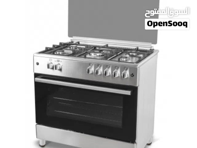 فرن غاز 5 عيون كونتي 90 سم فل سيفتي مناصب ثقيلة شواية شعلة إلكترونية إضاءة داخلية لون ستانلس ستيل