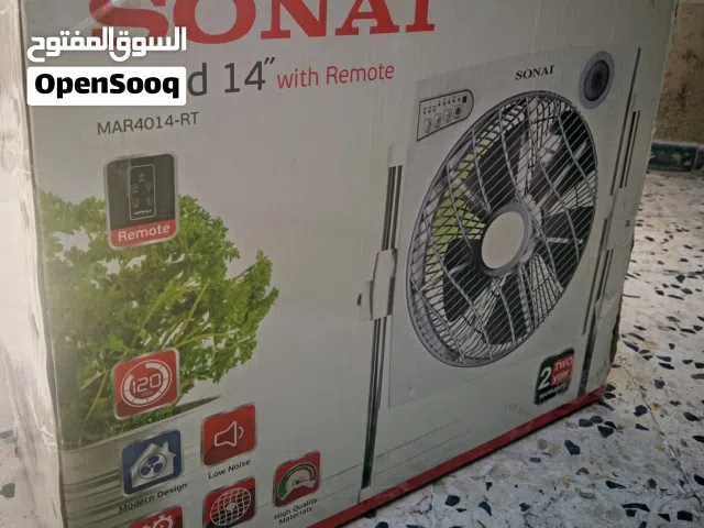 مروحة أرضية من سوني مقاس 14 بوصة مع جهاز تحكم عن بعد - جديدة تمامًا SONAI 14 Stand Fan with Remote