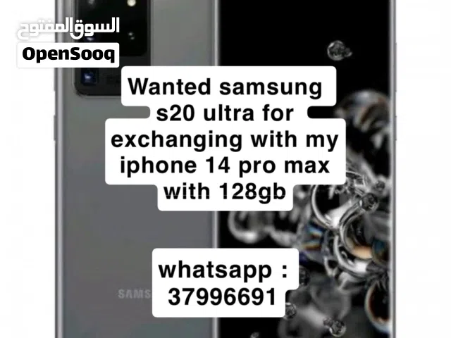 wanted samsung s20 ultra for exchanging with my purple iphone 14 pro max 128gb