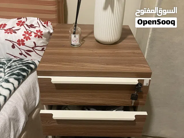 Side Table and Storage Cabinets