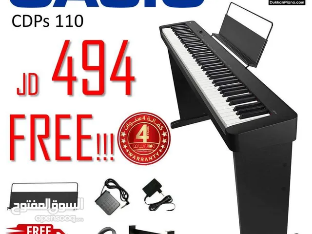 بيانو كاسيو Casio CDP-S110 مع القاعدة الاصلية و مكفول من الوكيل الحصري لكاسيو موسيقى بالأردن