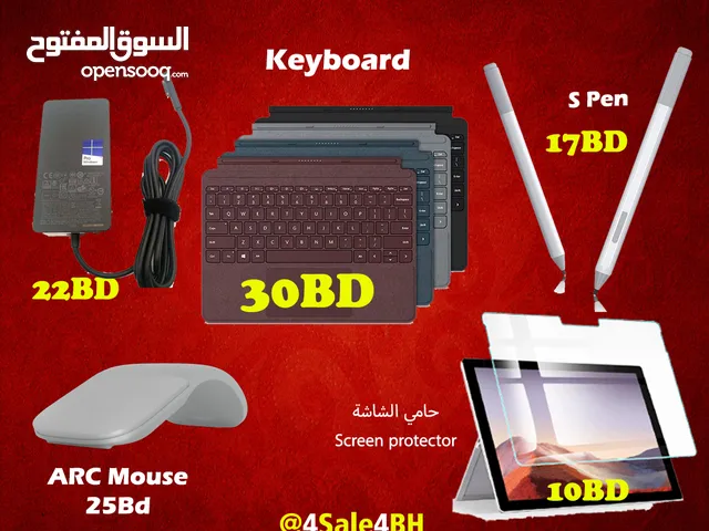 surface Pro 4 to 12 Keyboard, Mouse, Pen, Charger, Screen protector