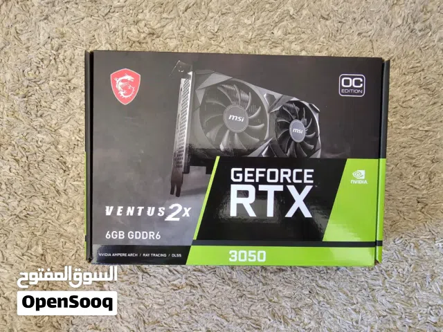 Rtx 3050 6g بحاله لجديد بالكرتونه