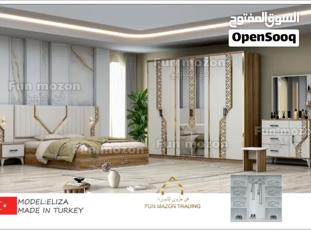 طقم غرفة نوم تركي جديد مكون من 6 قطع مع مرتبة 12 سم New Turkey Bed Room Set 6pcs with mattress 12 cm