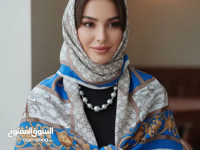 scarf  with rectangular  patterned