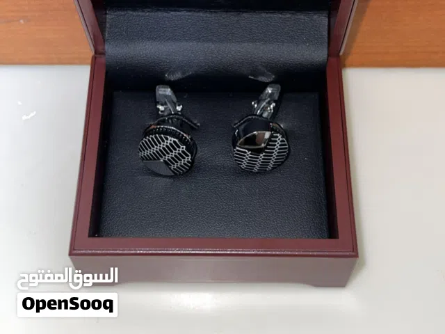 Modern Black & Silver Geometric Cufflinks