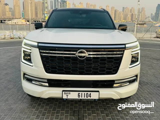 Nissan patrol platinum model 2025 white full options suv نيسان باترول موديل حديث بها كل المواصفات
