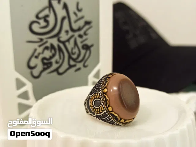 خواتم عقيق وأحجار كريمة