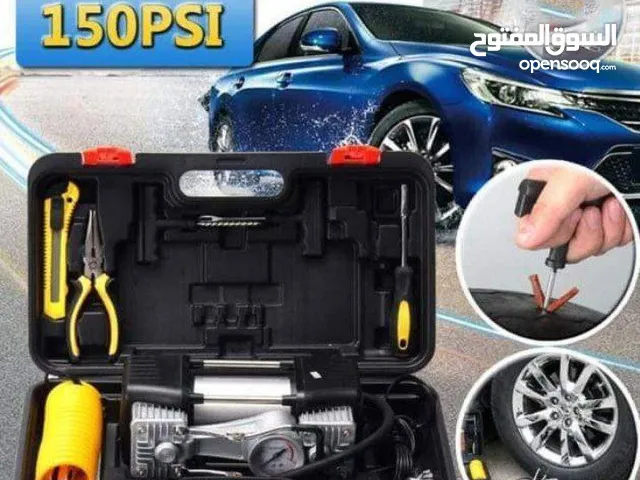 وفرنالكم صندوق مستلزمات السيارة تحتوي الشنطة على منفاخ سيارة جبار برأسين المنيوم اصلي2 سلندر