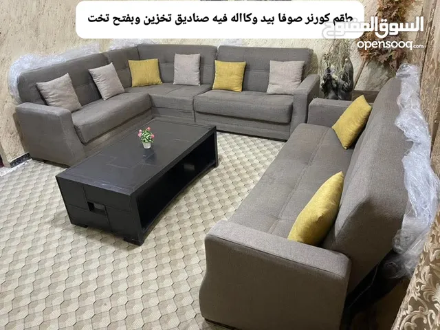 اطقم كنب بحاله ممتازه جدا واسعاار حررق