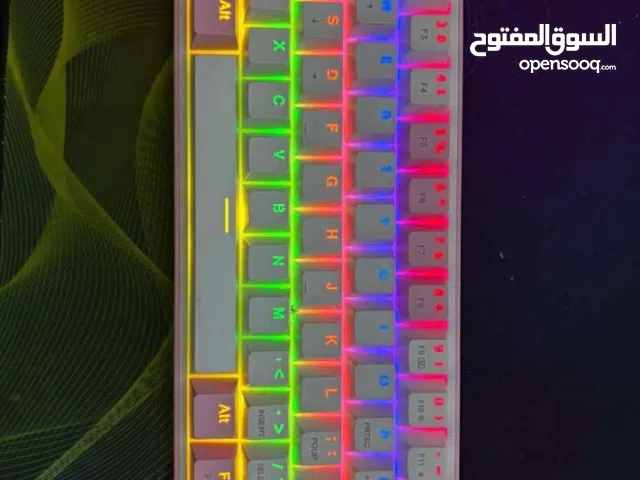 K616 RGB Gaming Keyboard 60% Blue Keys Dust Proof لوحة مفاتيح قيمنق جديد