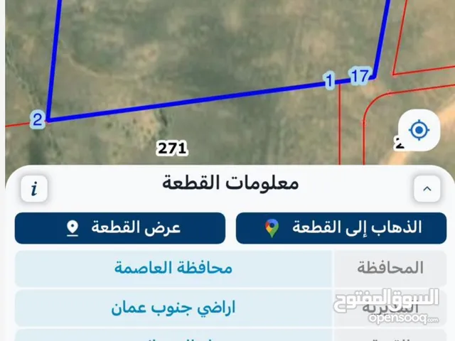 قطعتين ارض في جنوب عمان قرية ابو الحصاني 10 دونم كل قطعة