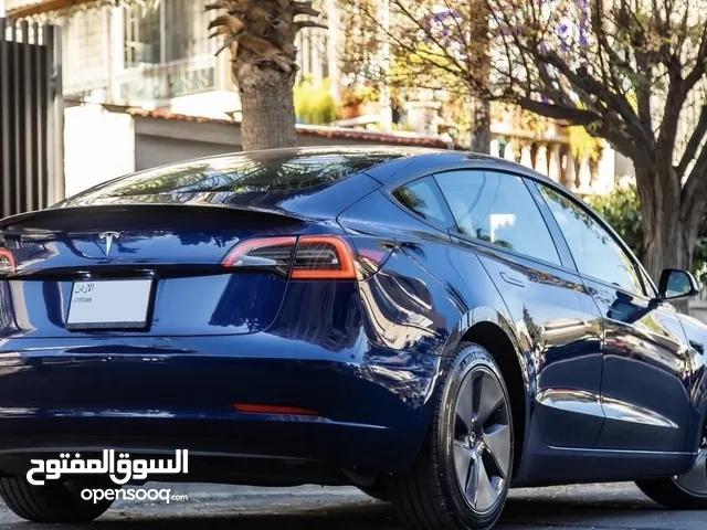 Tesla model 3 dark blue