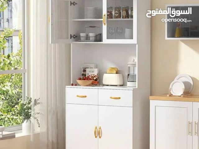 خزانة مطبخ منزلية 4 دفات – ترتيب وأناقة بكل زاوية الأبيض الي يليق على كل المطابخ