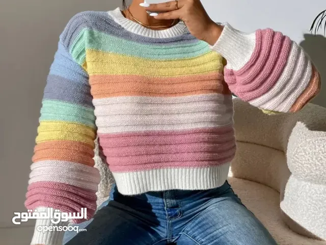 Sweater for women- shein sweater - colorful- long sleeve sweater for winter