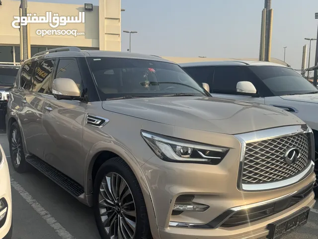 INFINITE QX80 GCC FULL OPINION 4CAMERA 360 EXCELLENT CONDITION VERY CLEAN FIRST OWNER 2 KEYS