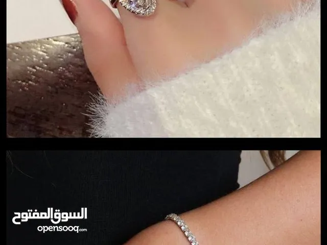 سوار كرستال  مع خاتم الفراش