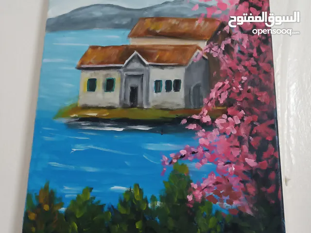 لوحة منظر طبيعي بالوان الكريليك