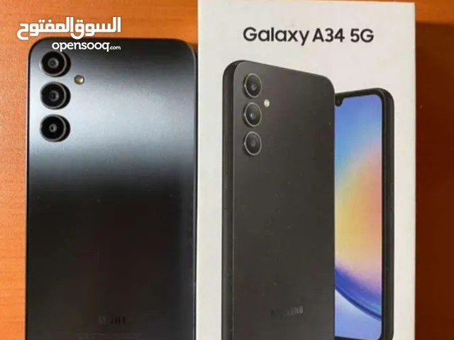 سامسونج 5G A34 بعده بنايلون مع جميع ملحقاته للبيع