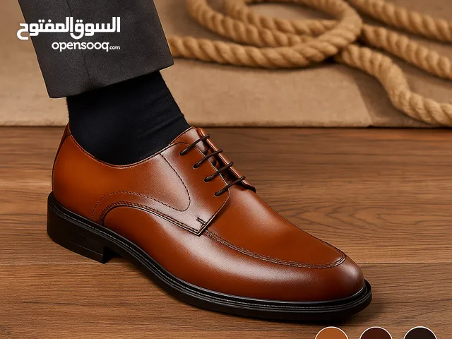 جزمة رجالي كلاسيك جلد برباط – Classic Men's Leather Shoes