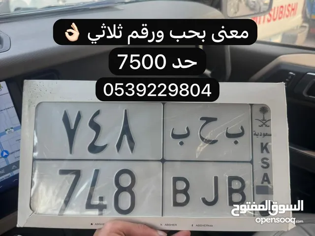لوحه مميزه بمعنى ورقم ثلاثي