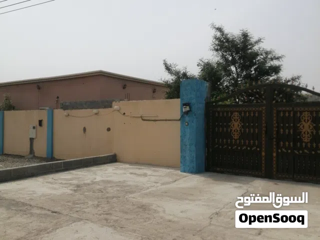 بيت عربي قسمين قسم مزروع بأنواع من الأشجار المثمره َوالنخيل