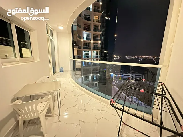 شقة في عجمان برج الواحة للإيجار الشهري المفروش