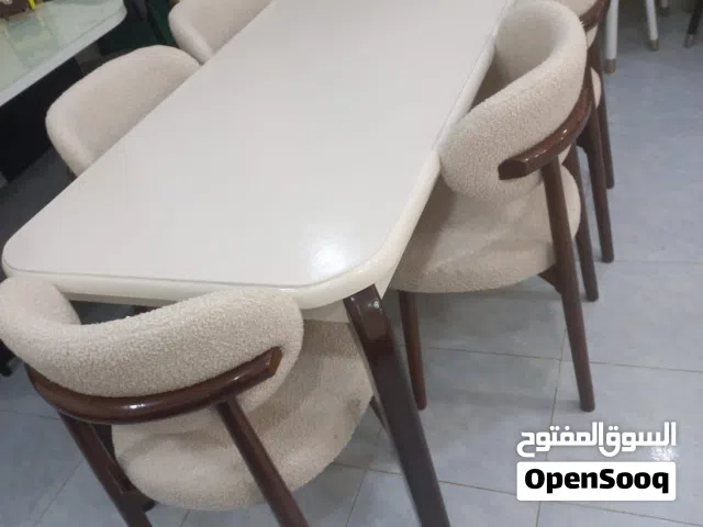 سفرة 6 كراسي خشب زان بالكامل