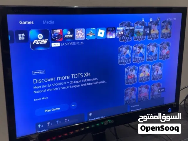 شاشة LG مقاس 24 إنش بحالة ممتازة – مناسبة للبلايستيشن والبي سي