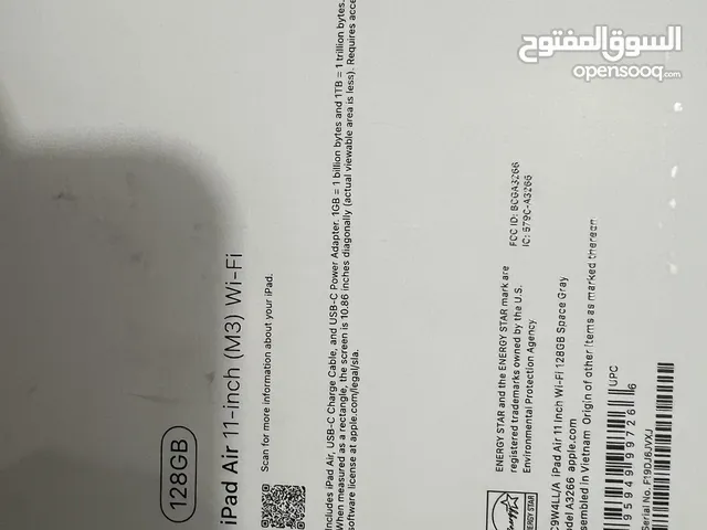ايباد ipad air 11 m3 128 wifi new sealed