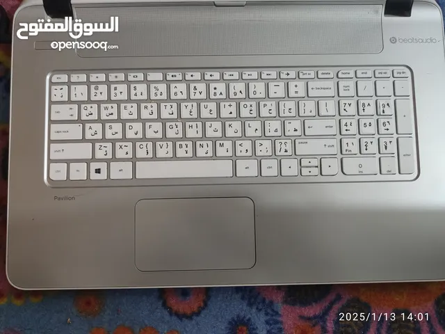 لابتوب hp pavilion السعر 250 الف دينار وبيه مجال شاشه لمس ذاكره128