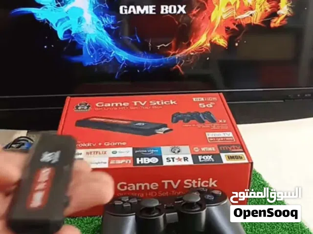 game stick tv box  جهاز العاب مع نظام اندرويد مع هدية لكل زبون عند الشراء مع ضمان التشغيل