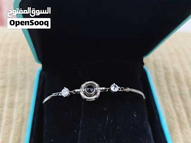 Silver bracelet with I love You in 100 languages