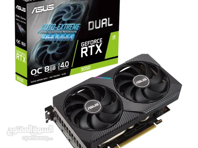 كارت 3050 نسخة 8 جيبي نسخة OC من شركة Asus