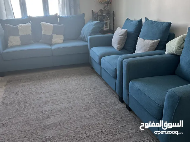 Blue 6 seater sofa set