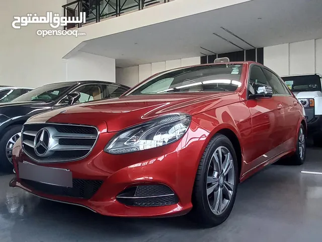 مرسيدس لون احمر موديل 2016 E200 وكالة BCM للبيع او المراوس