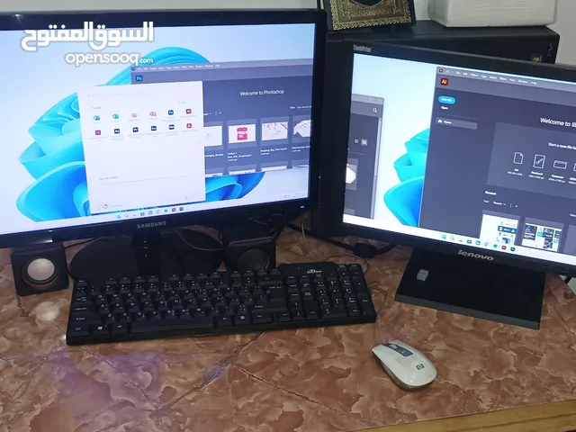 كمبيوتر i5 مع شاشتين
