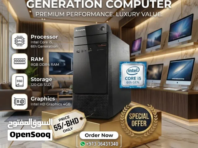LENOVO Core I5 6th Generation Computer 8GB DDR4 RAM 128GB SSD Very Good Working Ready