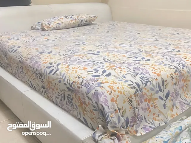 Double bed set with mattress, Dressing table with 3 drawers and 2 Bedside tables with 2 drawers each