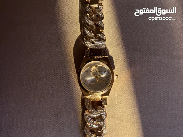 Michael Kors Gold-Tone Women's Watch with Crystal Link Bracelet