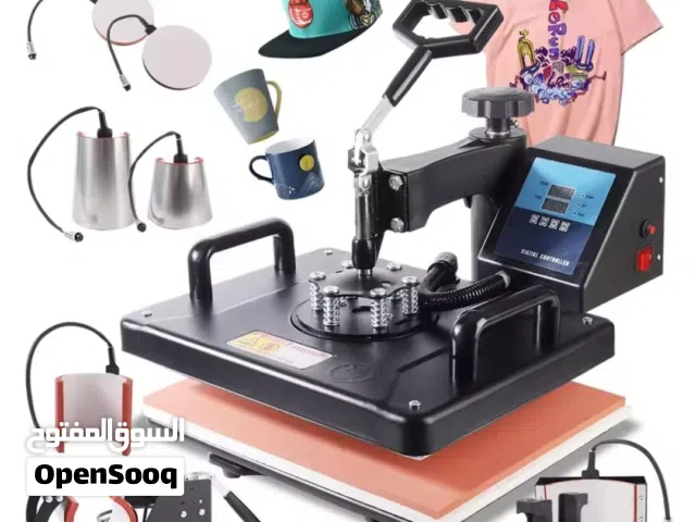 مكبس حراري للطباعه على الملابس و الاكواب و الصحون و الكابات الشنط القماش