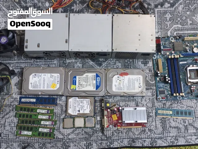 قطع كمبيوتر PCمتنوعة وممتازة للبيع (مذربورد، رامات، هاردات، باورات، معالجات) يوجد شراء قطع بشكل فردي
