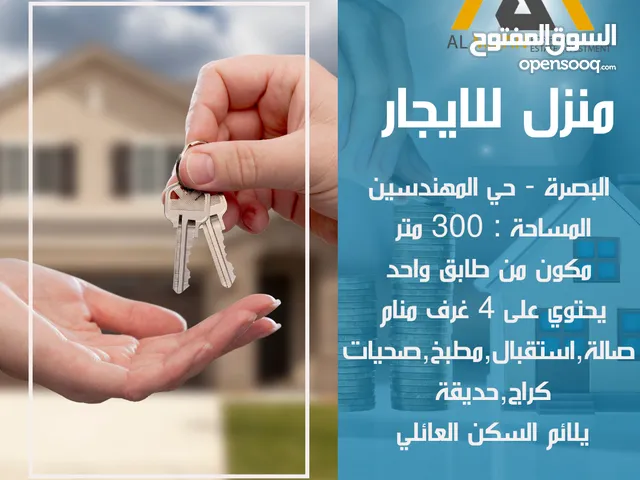 300 m2 4 Bedrooms Townhouse for Rent in Basra Muhandiseen
