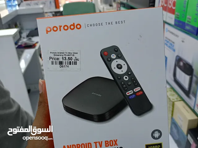 Porodo Android TV Box Video Streaming Unlimited Streaming - Black Contact us number-