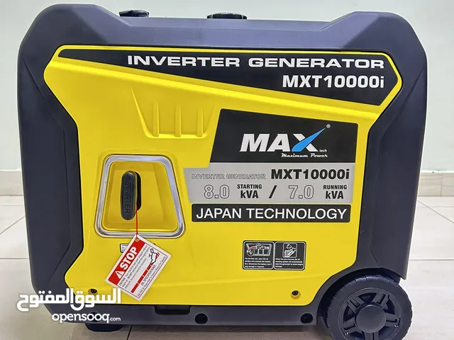 جنريتر صامت قوة 8 الاف واط نظام انڤرتر من شركة MAX تقنية وتصميم ياباني تشغيل بصمة وريموت