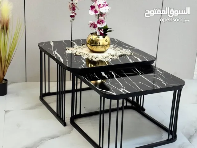 متوفرة ب 4 الوان مميزة  المقاسات: الكبيرة 70 * 70 سم الصغيرة 60*60 سم بكج طاولتين مربع