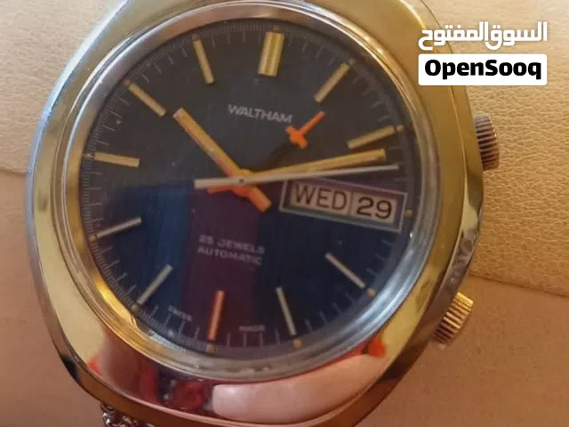ساعة سويسري اصلي من شركة   (WALTHAM) ويلثام الشهيرة للساعات العالمية ، اوتوماتيك ، دي  ديت