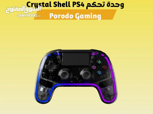 وحدة تحكم ألعاب PORODO CRYSTAL SHELL PS4 RGB شفافة PDX629-CL