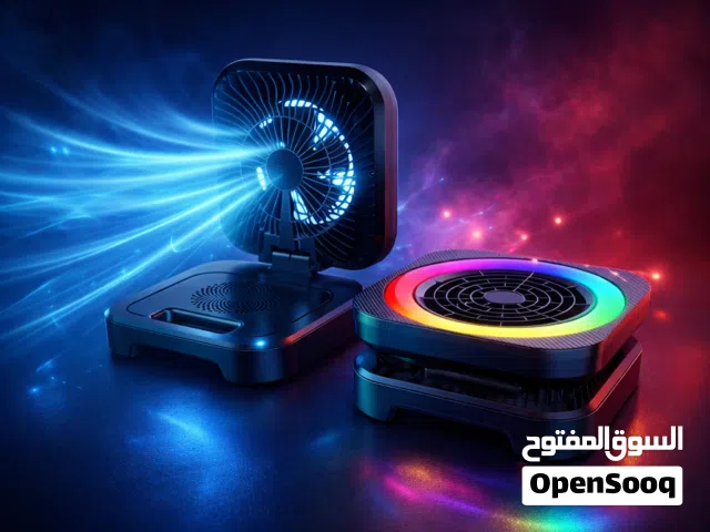 مروحة وسبيكر محمول بنفس الوقت